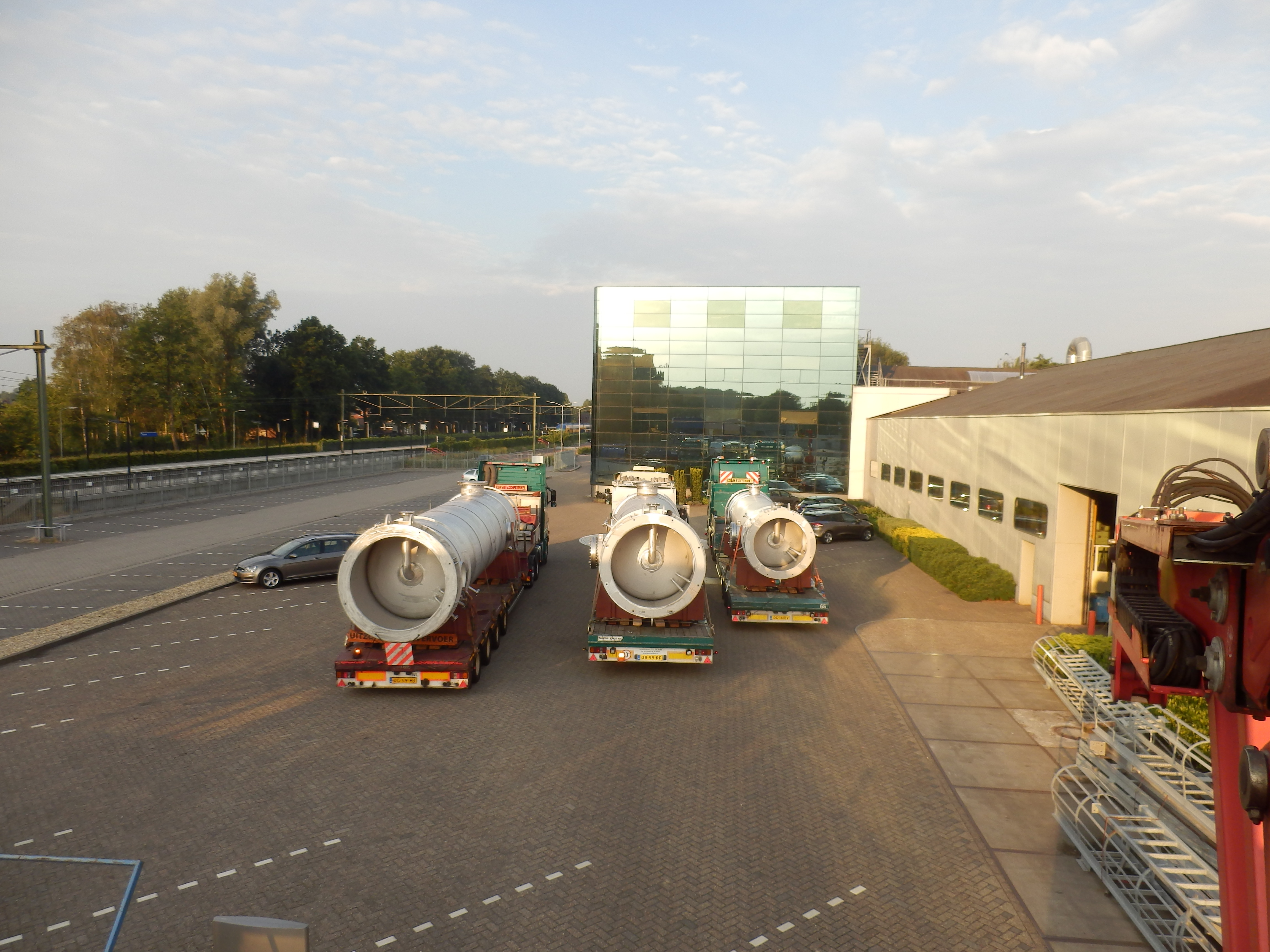 Falling Film Evaporator in front of Bronswerk's headquarters